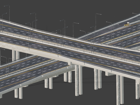 Städtische Straßenanlagen 3D Modell
