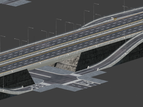 Städtische Straßenanlagen 3D Modell