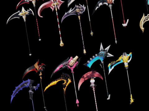 Cartoon weapon assets 3D Modell