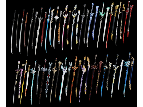Cartoon weapon assets 3D Modell