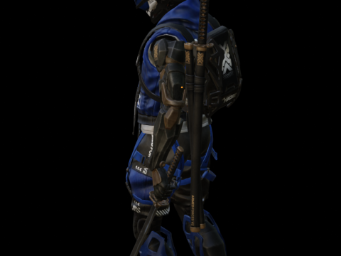Cyberpunk Gunner 3D Modell