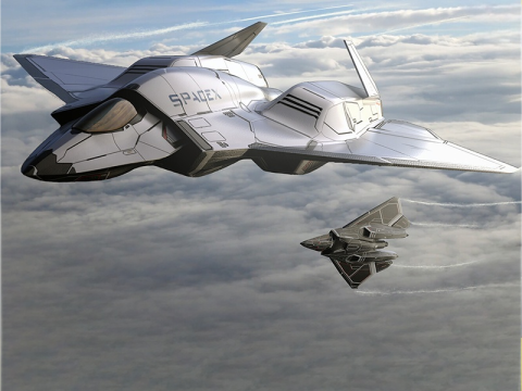 Trident fighter jet Modello 3D