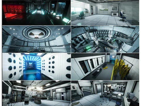 生化基地集合 3D 模型