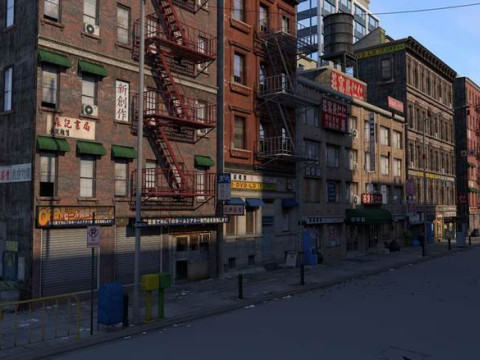 5 sets of urban blocks 3D Model