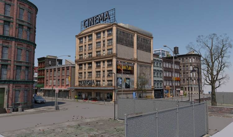 5 sets of urban blocks 3D Model .c4d .max .obj .3ds .fbx .stl .blend