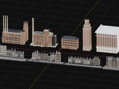 Industrial era architecture 3D Model