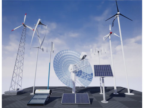 Equipamentos de energia limpa Modelo 3D