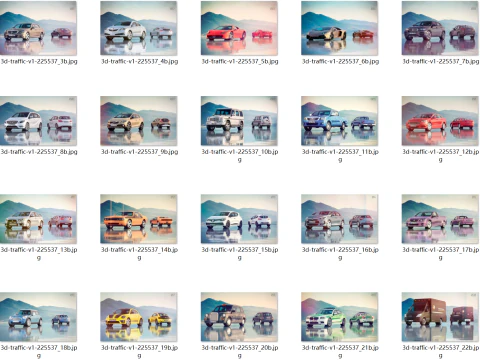 A collection of 40 modes of transportation cars airplanes bicycles motorcycles yachts sailboat 3D Model