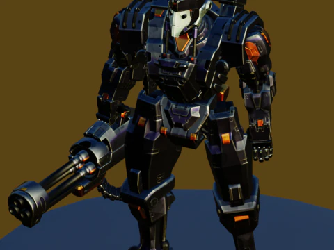 Robot wojenny science fiction Model 3D