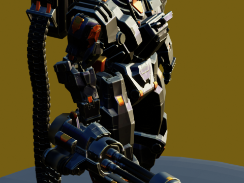 Science Fiction War Robot 3D मॉडल