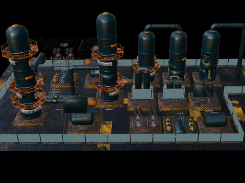 Abandoned refinery Modelo 3D