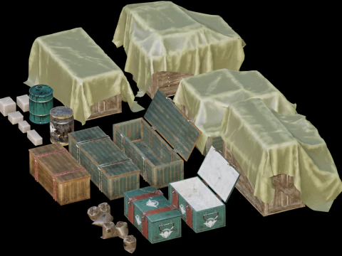 Military cargo container 3D Model