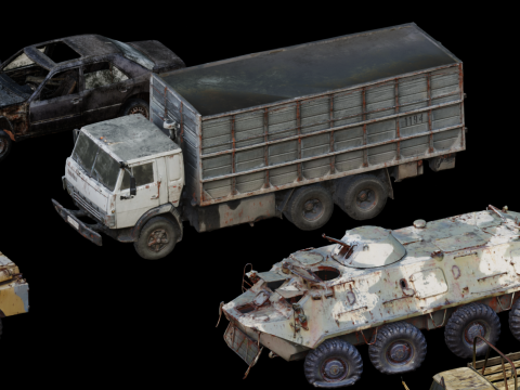 现实的老爷车 3D 模型