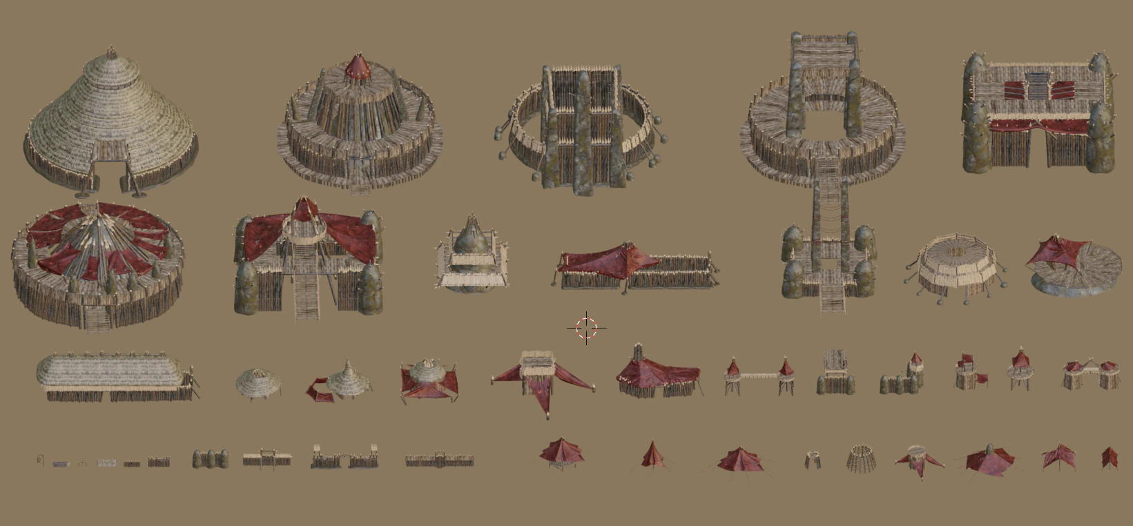 Primitive tribal architecture 3D Model .c4d .max .obj .3ds .fbx .stl .blend 
