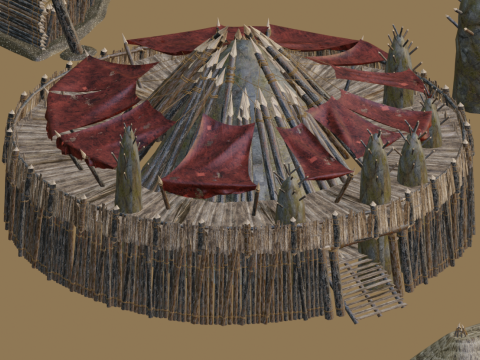 Primitive tribal architecture 3Dモデル