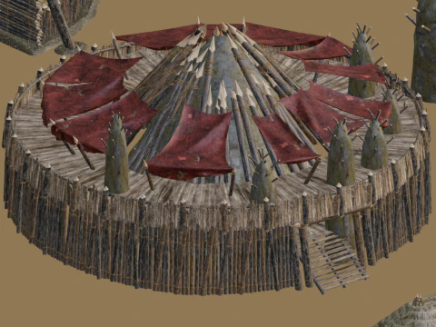 Primitive tribal architecture 3D Model