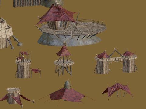 Primitive tribal architecture 3Dモデル
