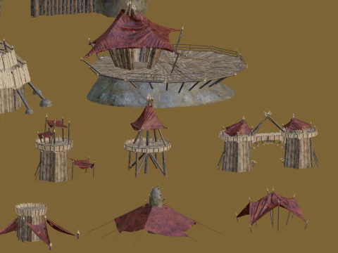 Primitive tribal architecture 3D Model