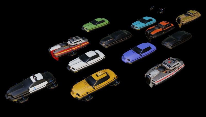 Cyberpunk car 3D मॉडल .c4d .max .obj .3ds .fbx .stl .blend