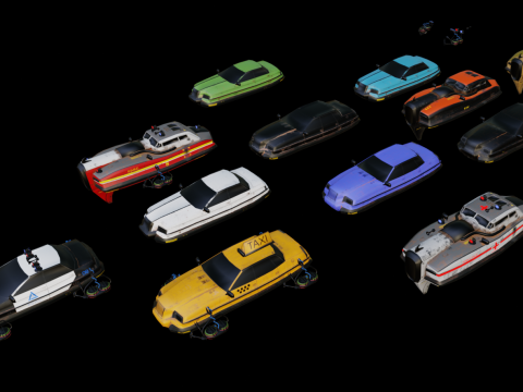 Cyberpunk car 3D मॉडल