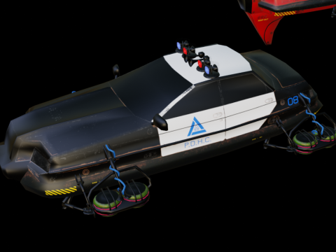 Cyberpunk car 3D मॉडल