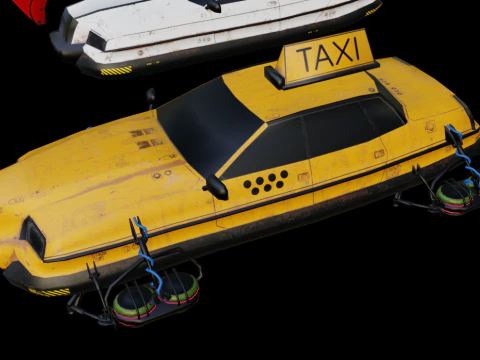 Cyberpunk car 3D Model