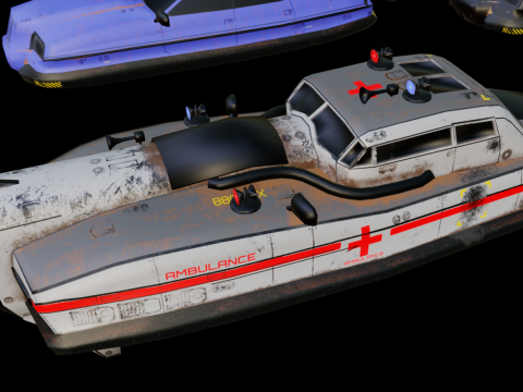 Cyberpunk car 3D मॉडल
