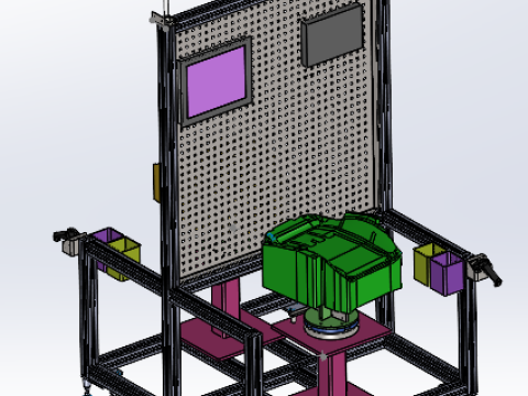 Seat Backrest Cover Assembly Station SolidWorks 3D Modèle 3D