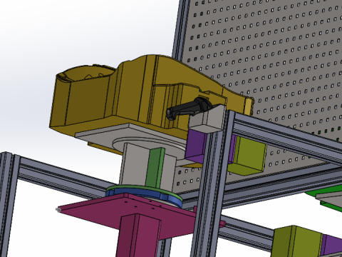 Seat Backrest Cover Assembly Station SolidWorks 3D Modelo 3D