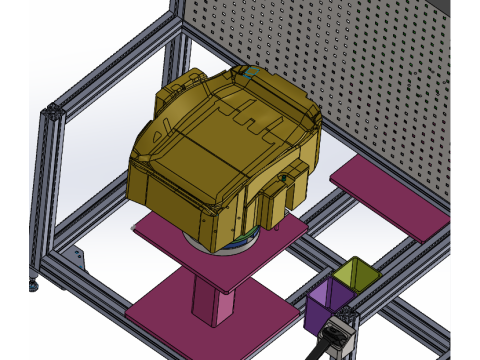 Seat Backrest Cover Assembly Station SolidWorks 3D Modelo 3D