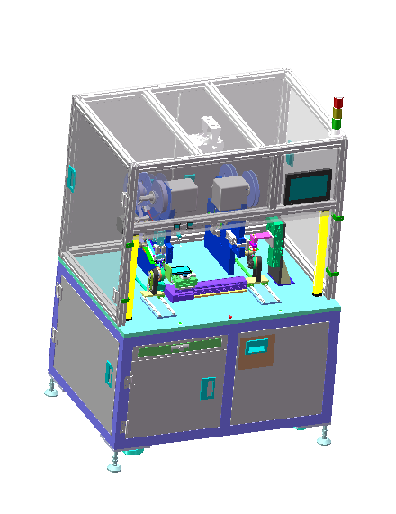 Sonar device parts laminating machine Model 3D .c4d .max .obj .3ds .fbx .stl .blend 