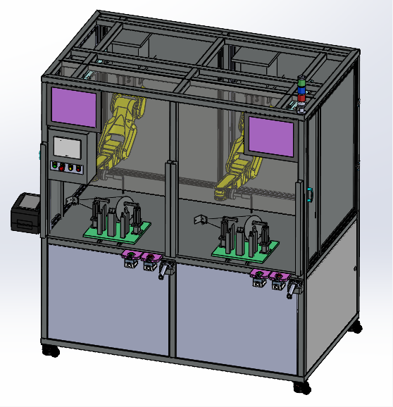 Collaborative Robot Inspection Station SolidWorks 3D 3D मॉडल .c4d .max .obj .3ds .fbx .stl .blend