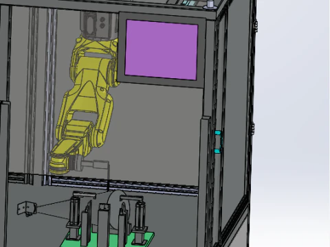 Collaborative Robot Inspection Station SolidWorks 3D 3D Model