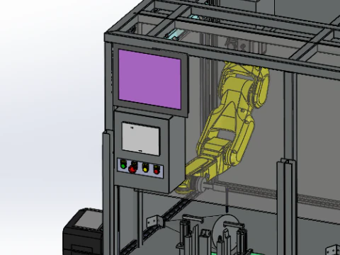 Collaborative Robot Inspection Station SolidWorks 3D 3D Model
