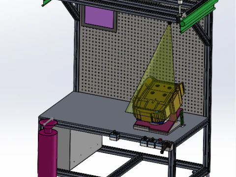 Estação de montagem de almofadas de aquecimento de assento SW20 Modelo 3D