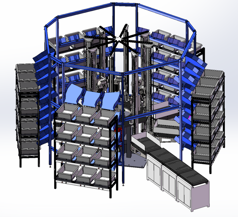 Circular multi-layer rotating multifunctional equipment 3D Модель .c4d .max .obj .3ds .fbx .stl .blend 