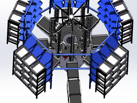 Circular multi-layer rotating multifunctional equipment 3D Модель