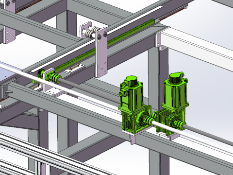 Integrated heavy-duty loading truss manipulator 3D Modell