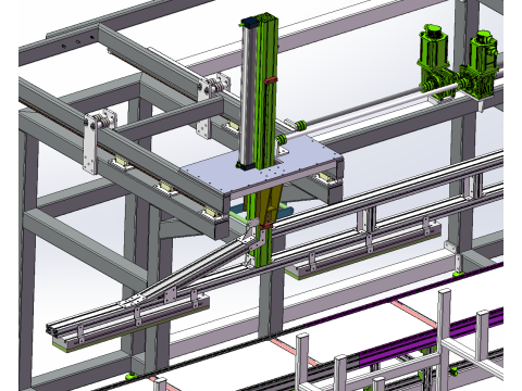 Integrated heavy-duty loading truss manipulator 3D Modell