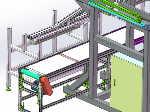 Integrated heavy-duty loading truss manipulator 3D Modell