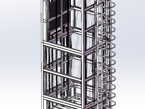 Heavy duty reciprocating hoist 3D मॉडल
