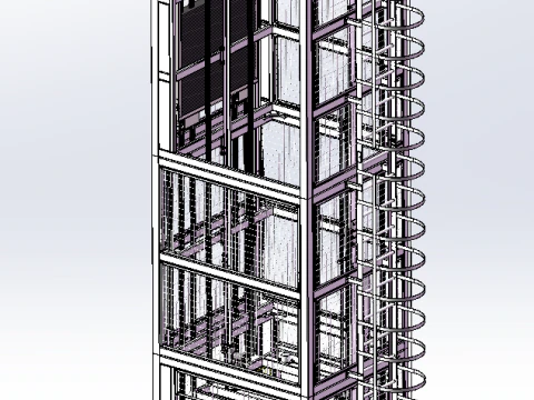 Heavy duty reciprocating hoist 3D Model