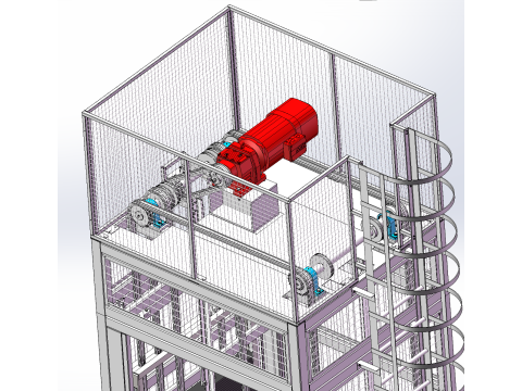 Kerekan bolak-balik tugas berat Model 3D