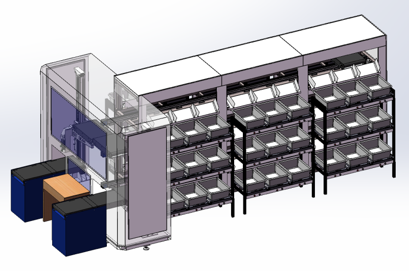 तीन परत बहु स्थिति छँटाई मशीन 3D मॉडल .c4d .max .obj .3ds .fbx .stl .blend