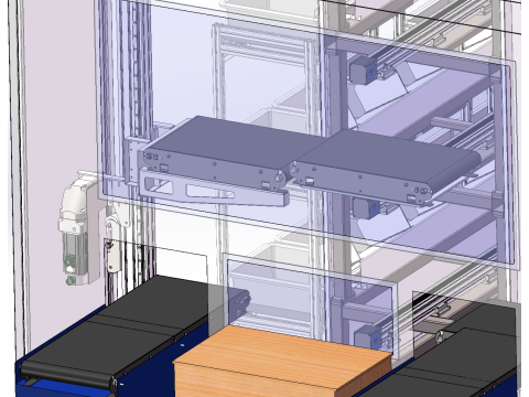 तीन परत बहु स्थिति छँटाई मशीन 3D मॉडल