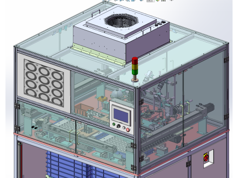 Automatic loading and unloading visual inspection equipment Modèle 3D