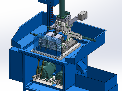 Double axis milling and flattening machine 3D मॉडल