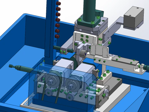 Double axis milling and flattening machine 3D Model