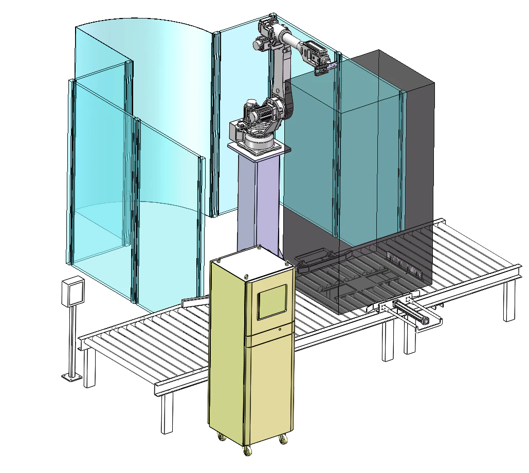 Automatic Inspection Machine for Irregular Line Printed Products 3D Model .c4d .max .obj .3ds .fbx .stl .blend 