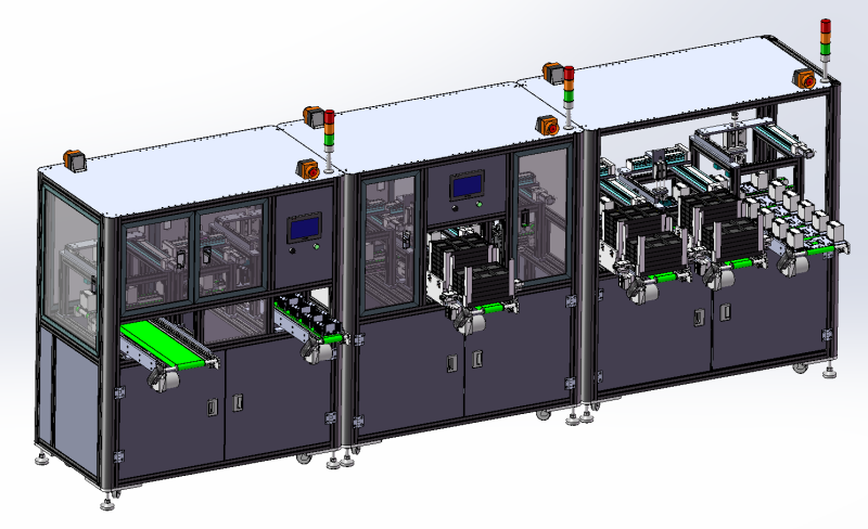 Display card test board disassembly line sw22 editable 3D Модель .c4d .max .obj .3ds .fbx .stl .blend